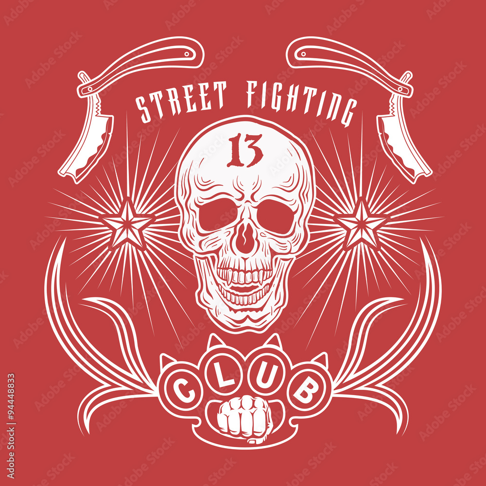 Street fighting club emblem