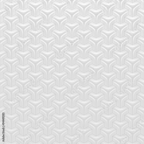 Abstract Hexagon based White Wall Tiles or Woven square background