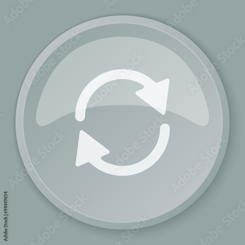 White Refresh icon on grey web button