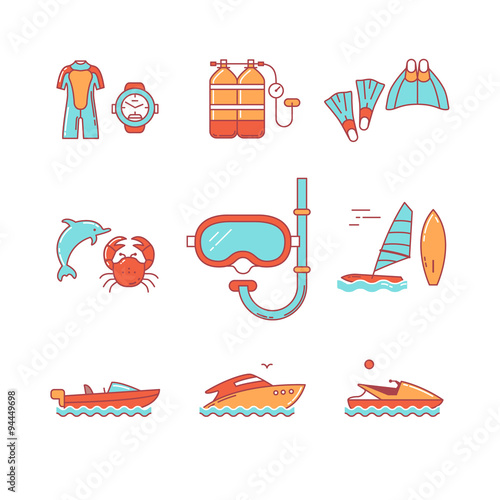 Diving and freediving equipment, boats
