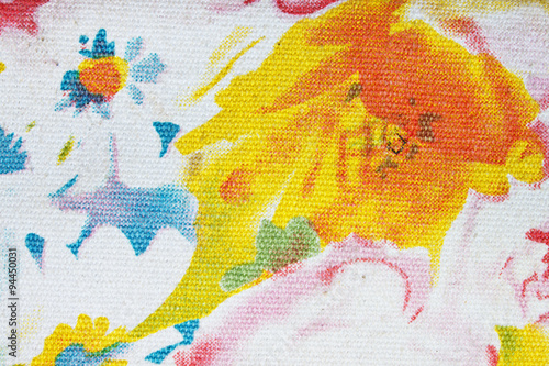 Fotografija tapestry textile pattern with floral ornament useful as background