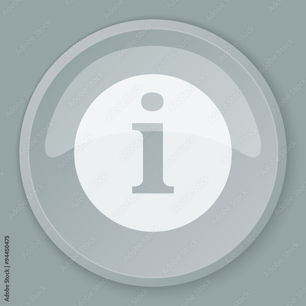 White Information icon on grey web button White Information icon on grey web button