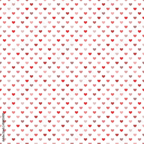 Red Little Hearts Seamless Pattern