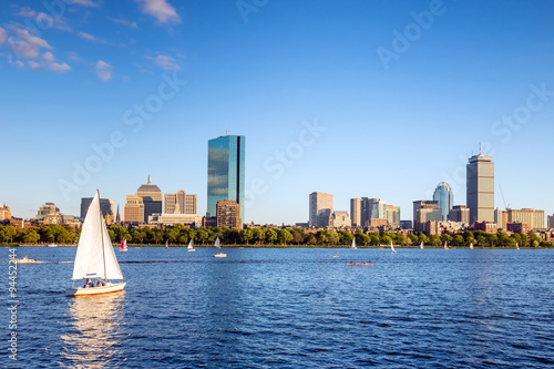 View of Boston Massachusetts Skyline