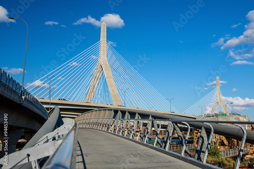 The Zakim Bridge  with blus sky in Boston © f11photo