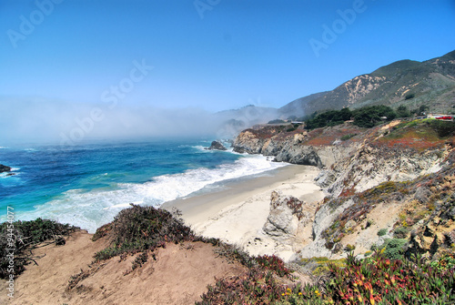 Misty Beach / Coastal view from Big Sur in California