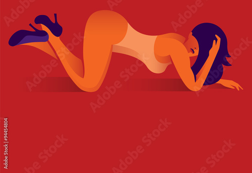 Mysterious sexy model