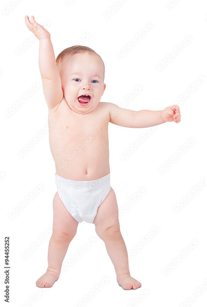Happy baby learning to walk Happy baby learning to walk