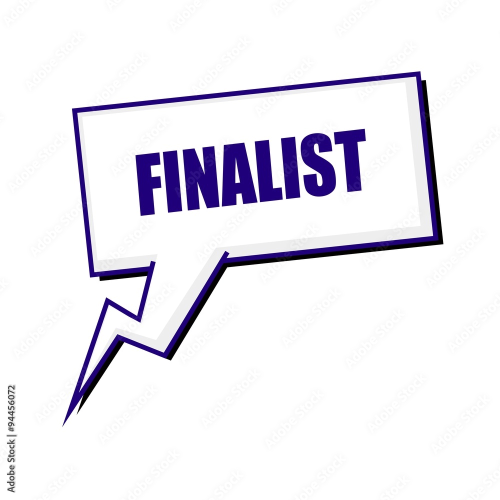 finalist blueblack stamp text on white Speech bubbles finalist blueblack stamp text on white Speech bubbles