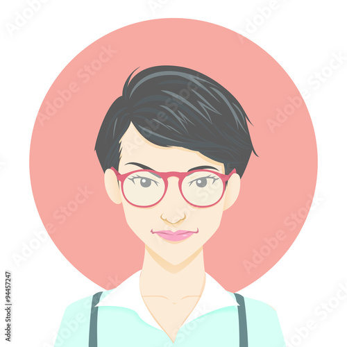 Geeky girl avatar