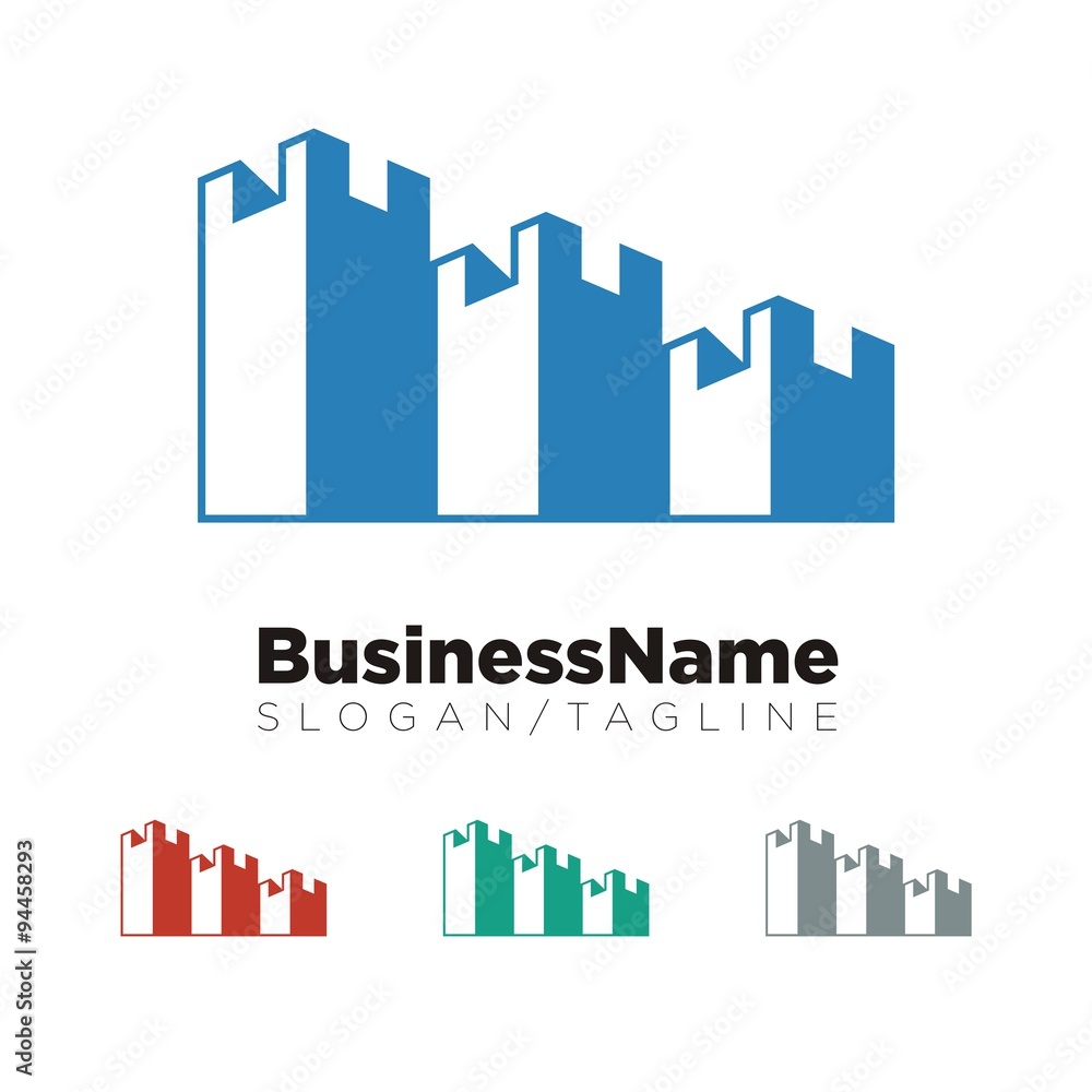 Castle Fortress logo icon Vector Castle Fortress logo icon Vector