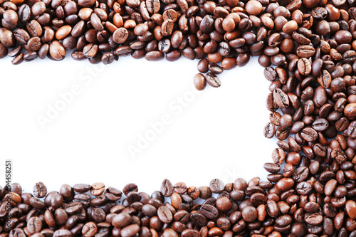 Coffee beans on white background background