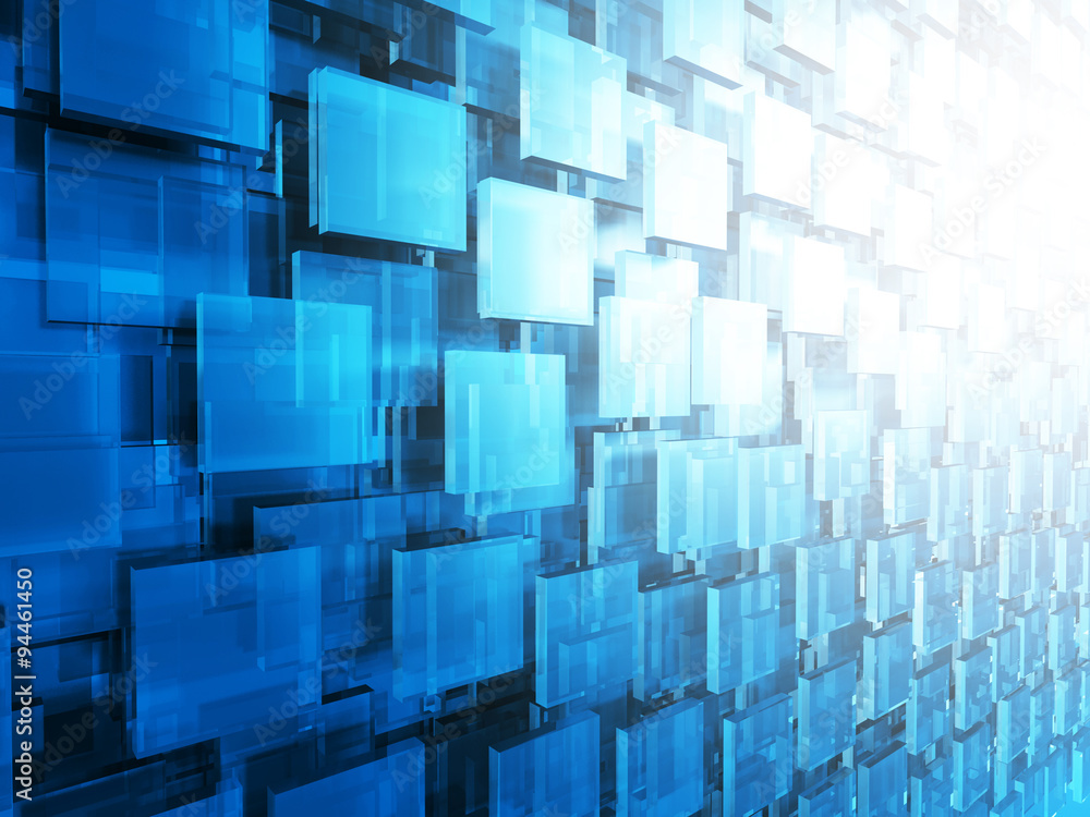 Abstract HighTechnology Glossy Squares Background Abstract HighTechnology Glossy Squares Background