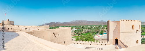 Rustaq Fort in the Al Batinah Region of Oman. It is located about 175 km to the southwest of Muscat, the capital of Oman. photo