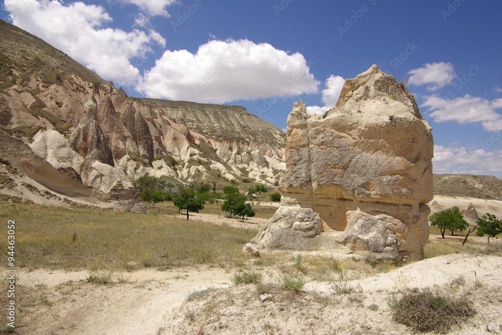Cappadocia in Central Anatolia in Turkey in summer day