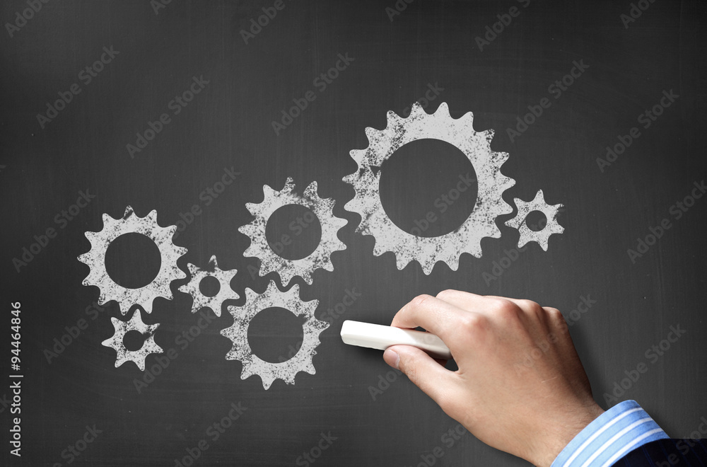 Working mechanism. Concept image Working mechanism. Concept image