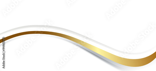 Welle Wellen Gold Weiß Band Banner Schwung