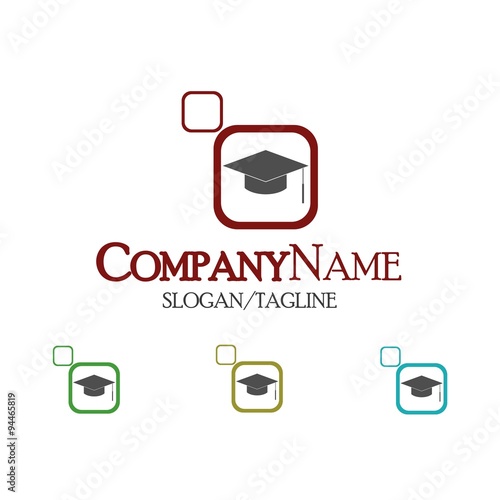 Education College Campus Smart Logo Icon Vector photo