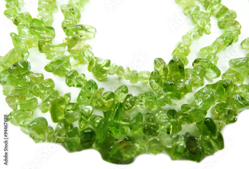 chrysolite gemstone beads necklace jewelery