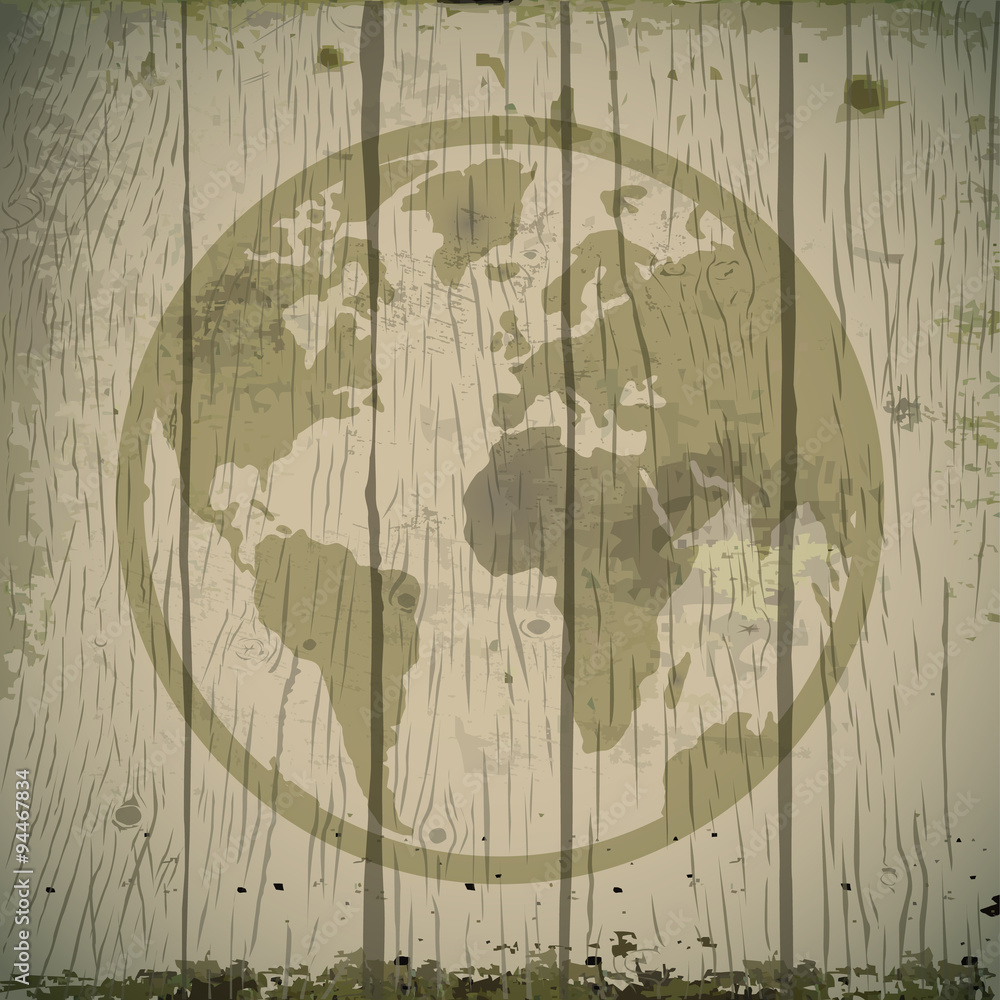 fence on which a world map fence on which a world map