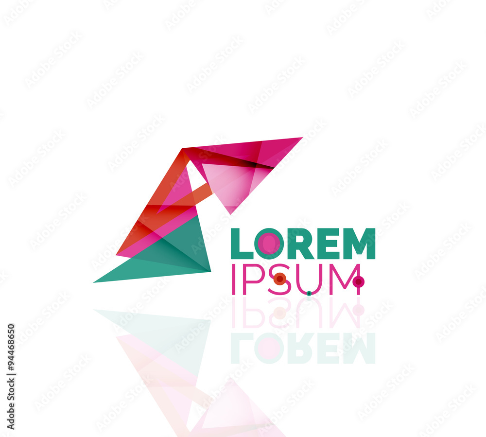 Logo, abstract geometric business icon