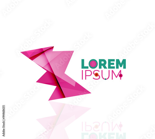 Logo, abstract geometric business icon