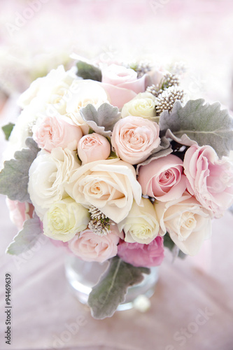 Pastel wedding flower bouquet