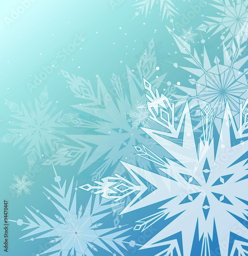 Beautiful blue winter background