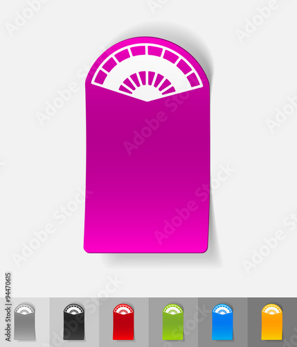 realistic design element. folding fan