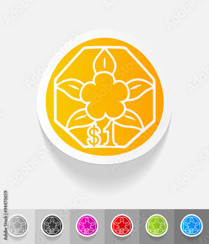 realistic design element. one singaporean dollar
