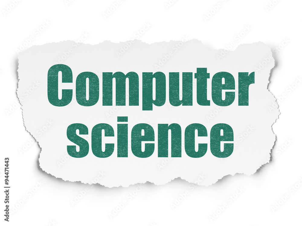 Science concept: Computer Science on Torn Paper background