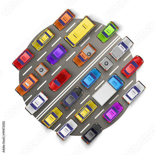 Traffic jam art banner