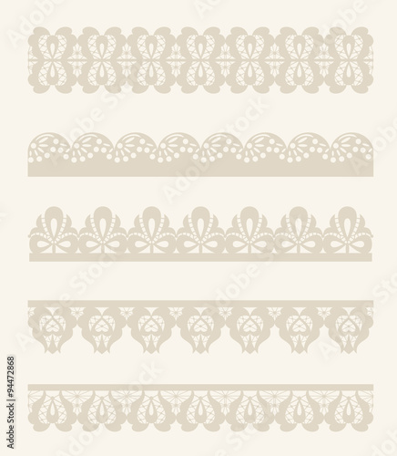 Vector Set of lace ribbons