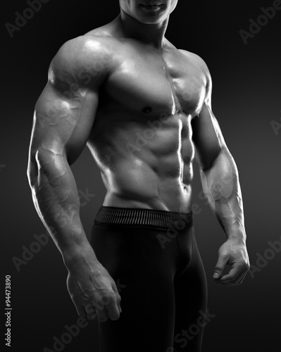 Handsome muscular bodybuilder