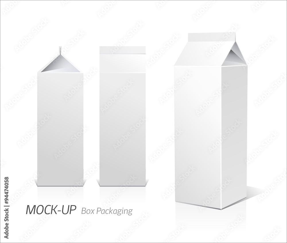 Mock-up packages. Juice and milk Mock-up packages. Juice and milk