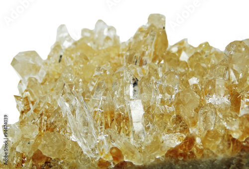 Obraz na płótnie citrine geode geological crystals w salonie
