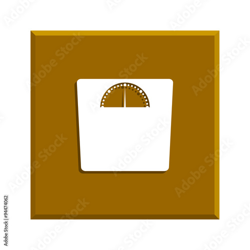 weighting icon. Flat design style.