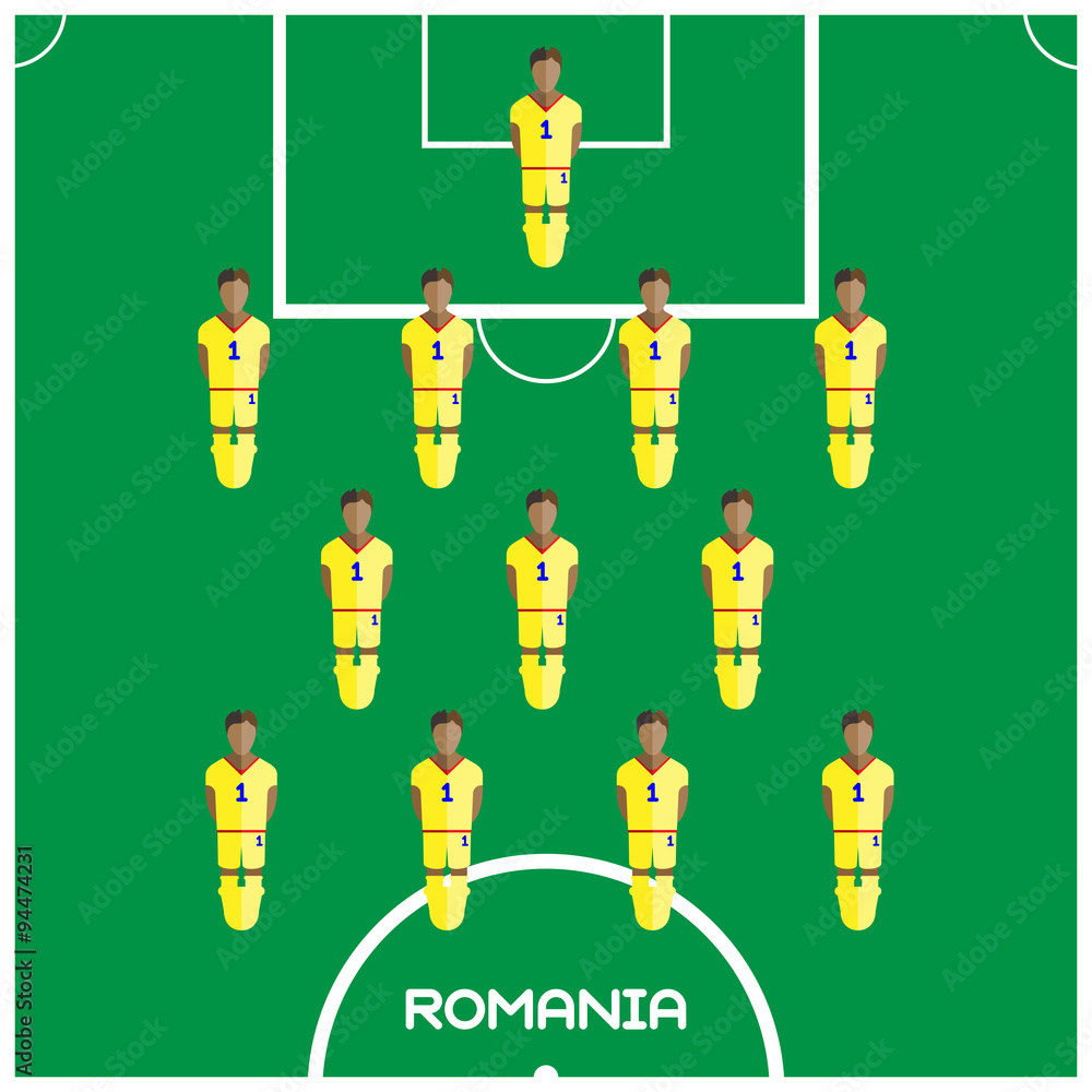 Fototapeta premium Computer game Romania Football club player