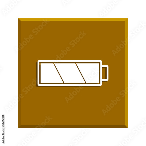 Battery icon. Flat design style.