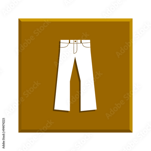 Pants icon. Flat design style.