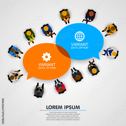 Group of business people working in office