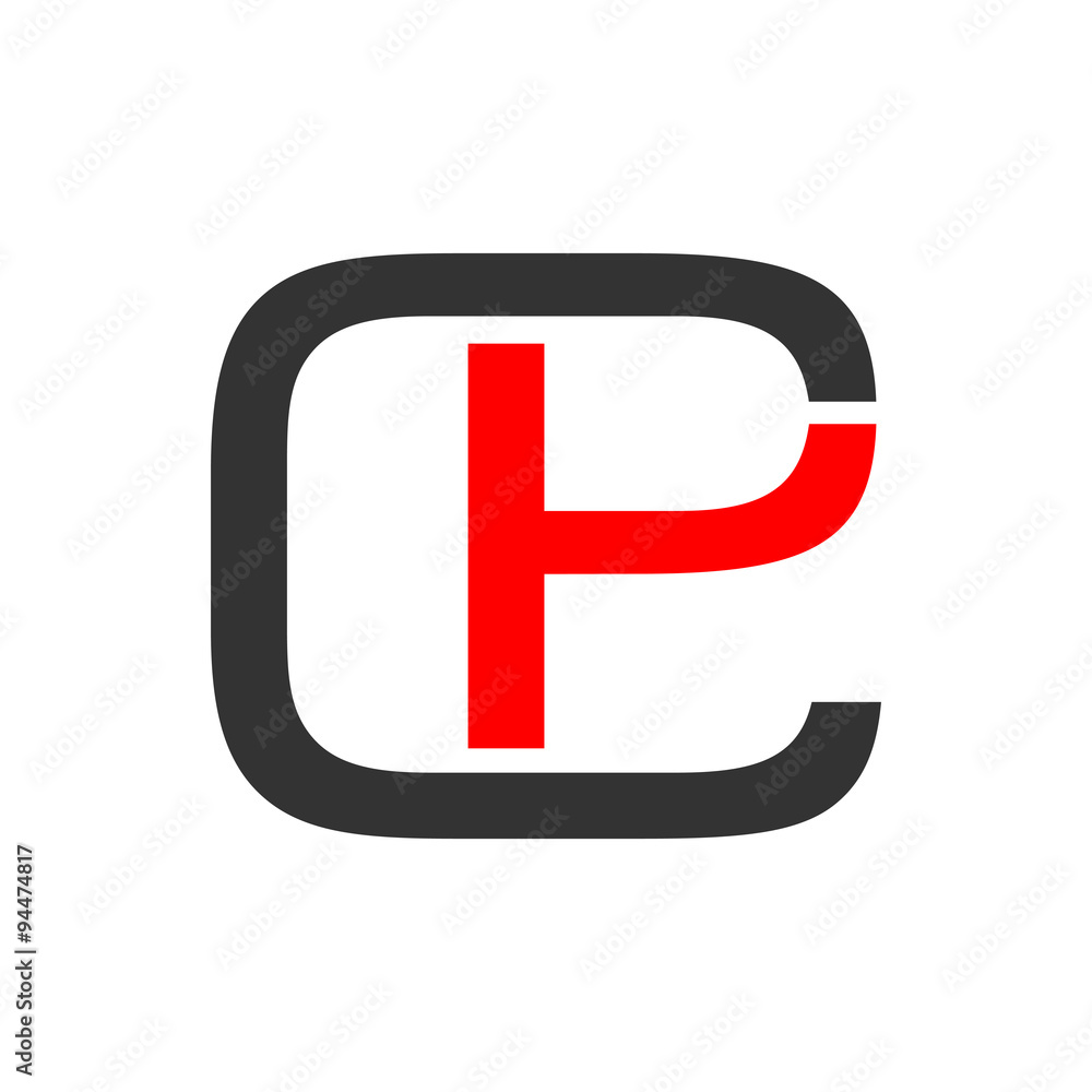 Fototapeta premium CP Initials Icon Logo