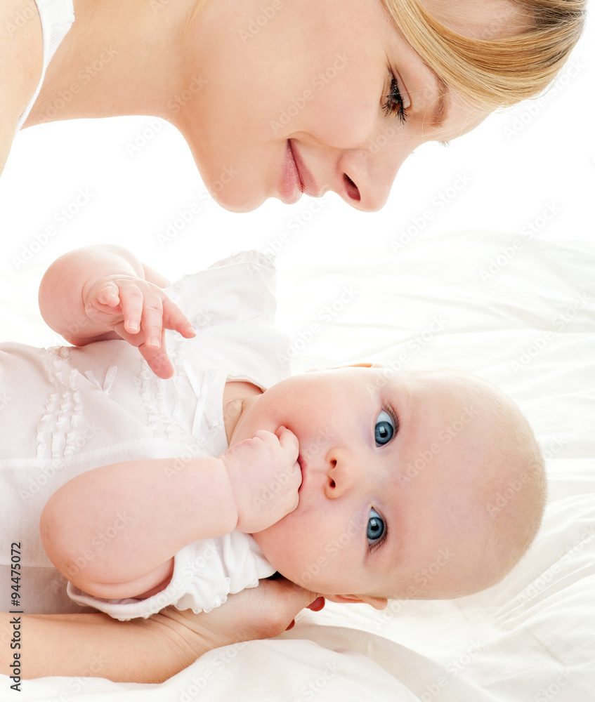 Mother and baby. Happy family. Mom's love and tenderness. Mother and baby. Happy family. Mom's love and tenderness.