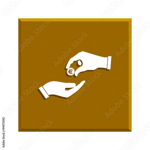 give alms Flat icon