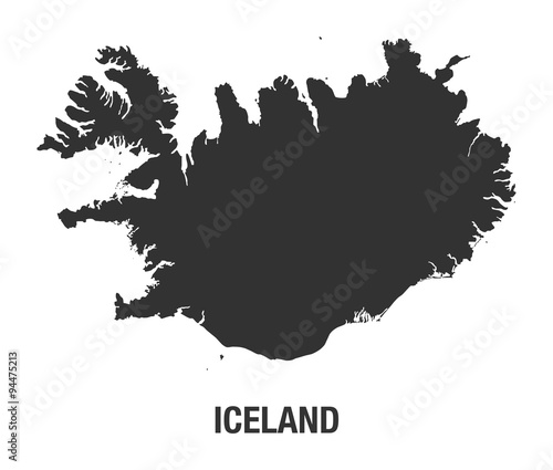 Canvas Print Iceland Map High Resolution