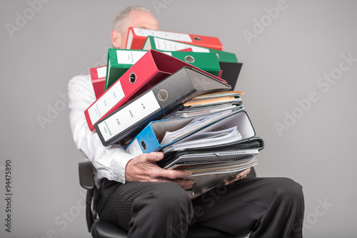 Businessman overloaded concept