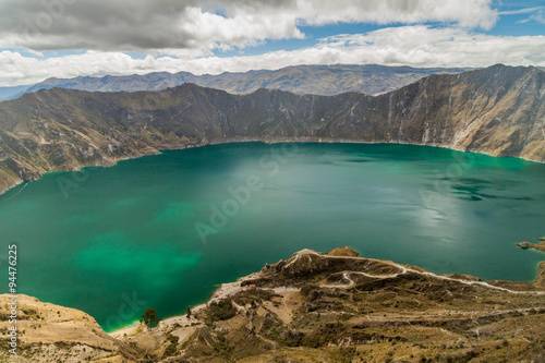 Crater lake Laguna Quilotoa, Ecuador