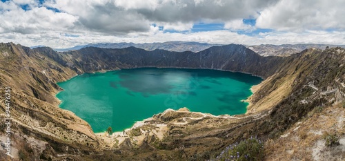Crater lake Laguna Quilotoa, Ecuador
