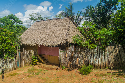 Traditional house in village Pantoja, Peru