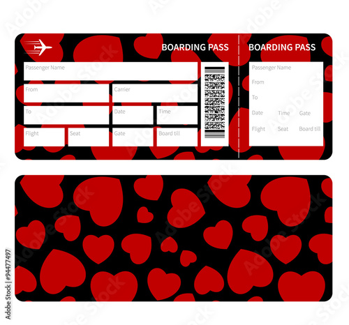 ticket with heart